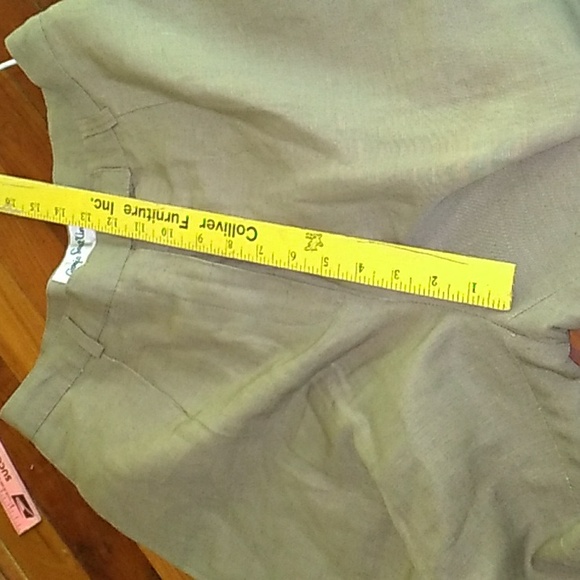 ⚜ Vintage LINEN SAGE TROUSERS  TRANSITIONAL LIKE NEW Sz 8 - Picture 4 of 13
